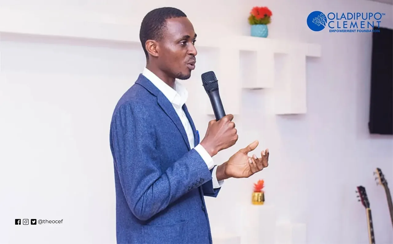 A speaker at an OCEF session