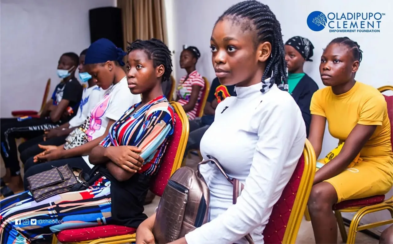 Students in the room at an OCEF session