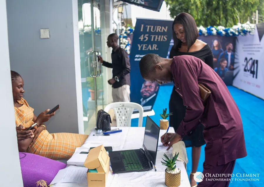 The registration desk at the OCEF Rebirth