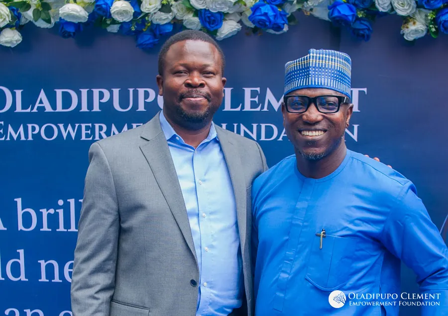 A guest with the founder at the OCEF Rebirth