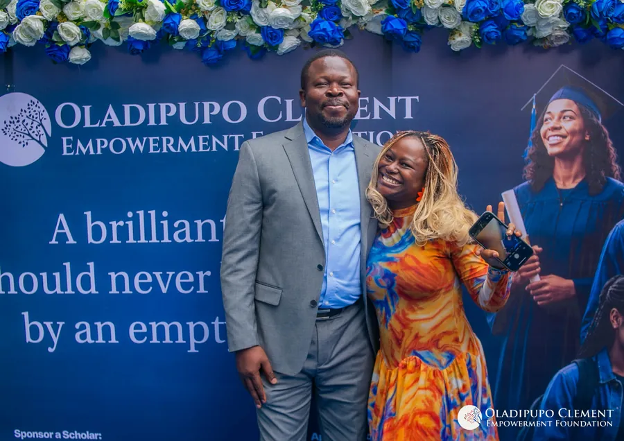 A guest with the founder at the OCEF Rebirth